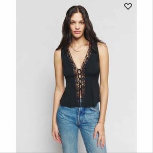 NWT Reformation Cristina Lace Top